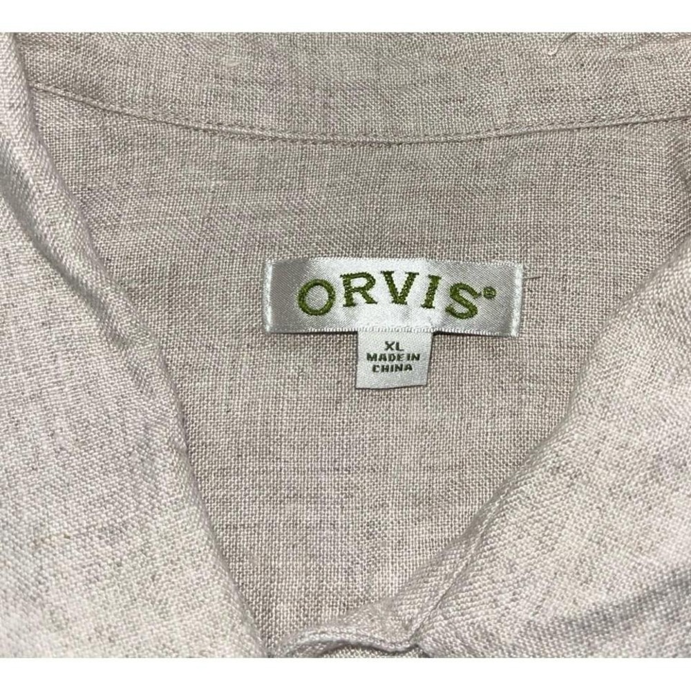 Womens Orvis 100% Linen Button Down Pocket Shirt Jacket Shacket - Picture 3 of 6